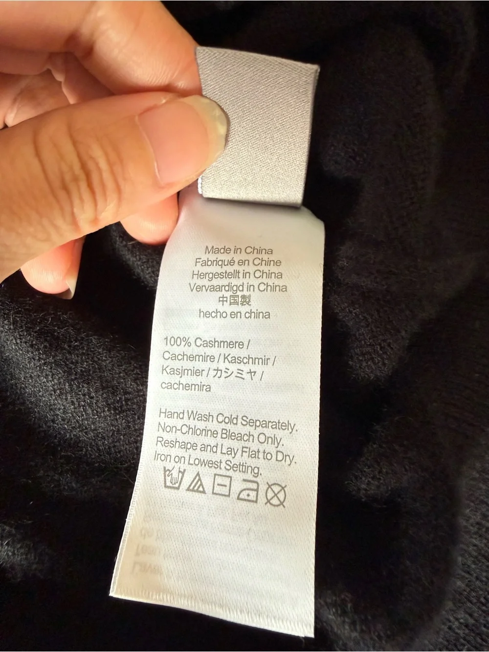 J. Crew 100% Cashmere Black Relaxed V-Neck Sweater Small